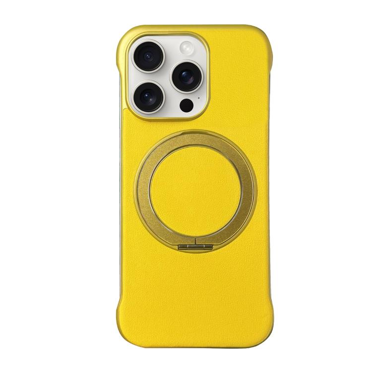 フレームレスレザー調PC MagSafeホルダー付きスマホケース、iPhone 16 Plus用、iPhone 16用、iPhone 15 Pro Max用、iPhone 15 Pro用、iPhone 15 Plus用、iPhone 15用