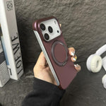 フレームレスレザー調PC MagSafeホルダー付きスマホケース、iPhone 14 Plus用、iPhone 14用、iPhone 14 Pro用、iPhone 14 Pro Max用、iPhone 13 Pro Max用、iPhone 13 Pro用