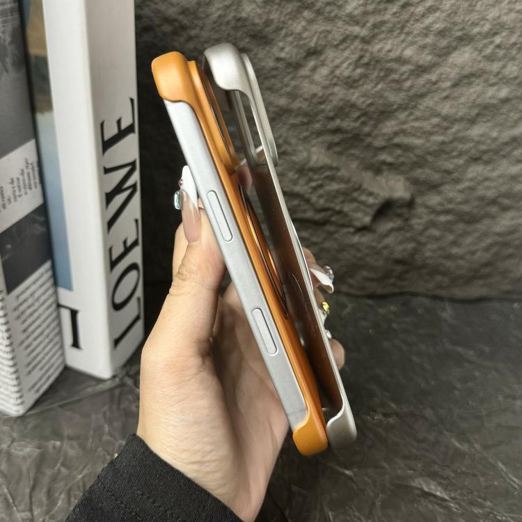 フレームレスレザー調PC MagSafeホルダー付きスマホケース、iPhone 14 Plus用、iPhone 14用、iPhone 14 Pro用、iPhone 14 Pro Max用、iPhone 13 Pro Max用、iPhone 13 Pro用