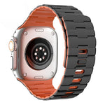 馬柄エンボス シングルピン磁気シリコンウォッチバンド、Apple Watch 46mm / 49mm / 45mm / 44mm用