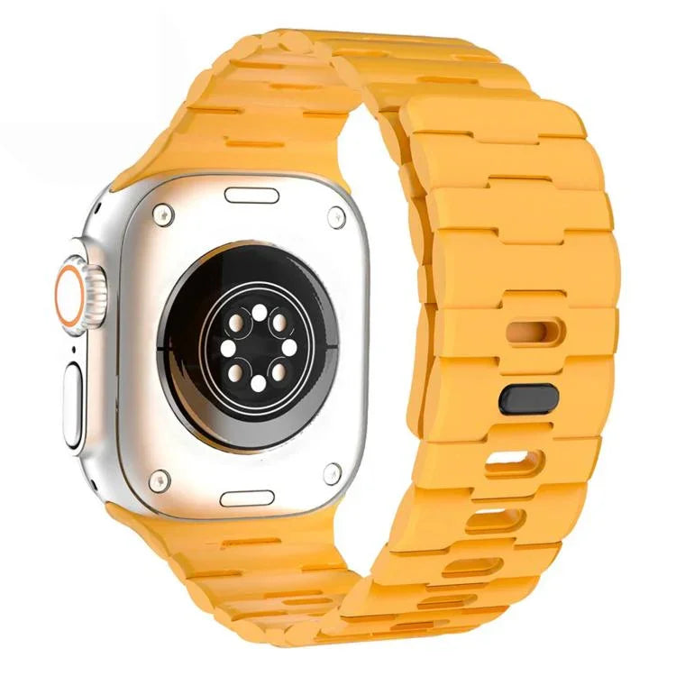 馬柄エンボス シングルピン磁気シリコンウォッチバンド、Apple Watch 46mm / 49mm / 45mm / 44mm用