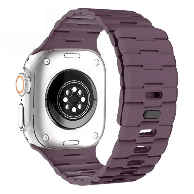 馬柄エンボス シングルピン磁気シリコンウォッチバンド、Apple Watch 46mm / 49mm / 45mm / 44mm用
