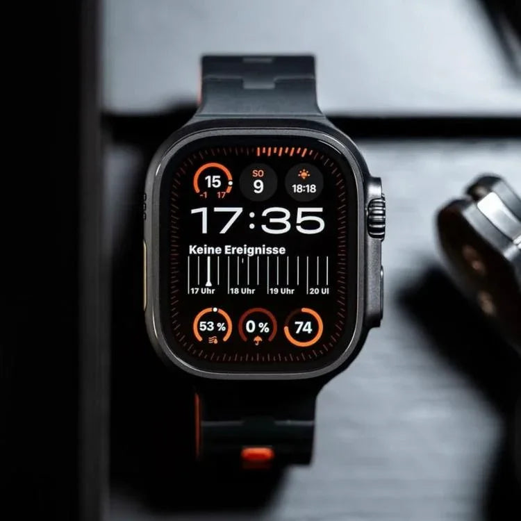 馬柄エンボス シングルピン磁気シリコンウォッチバンド、Apple Watch 46mm / 49mm / 45mm / 44mm用