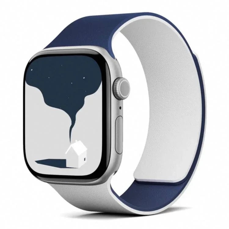 ツートーンライチテクスチャー 磁気シリコンウォッチバンド、Apple Watch 46mm / 49mm / 45mm / 44mm用、Apple Watch 42mm / 41mm / 40mm / 38mm用