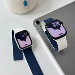 ツートーンライチテクスチャー 磁気シリコンウォッチバンド、Apple Watch 46mm / 49mm / 45mm / 44mm用、Apple Watch 42mm / 41mm / 40mm / 38mm用
