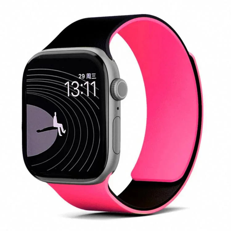 ツートーンライチテクスチャー 磁気シリコンウォッチバンド、Apple Watch 46mm / 49mm / 45mm / 44mm用、Apple Watch 42mm / 41mm / 40mm / 38mm用