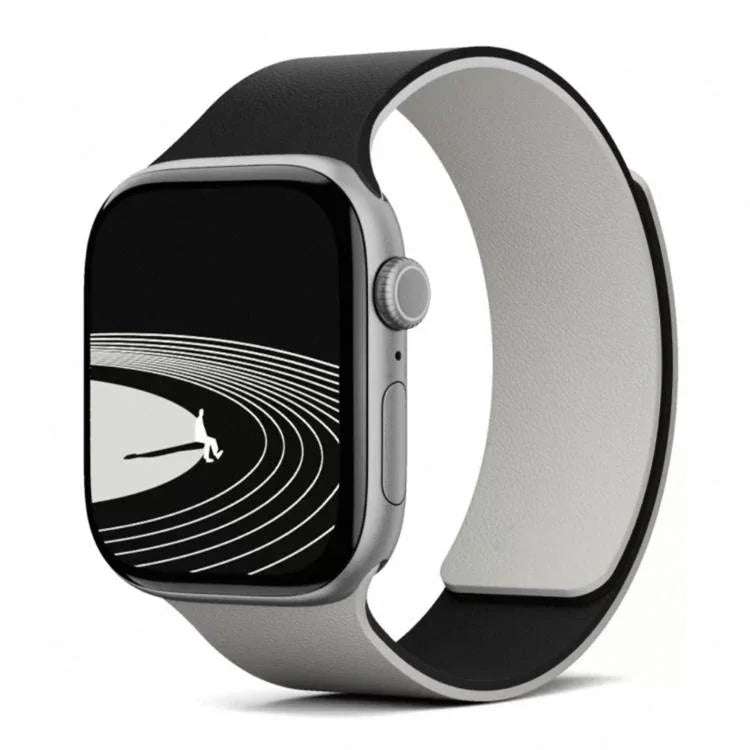 ツートーンライチテクスチャー 磁気シリコンウォッチバンド、Apple Watch 46mm / 49mm / 45mm / 44mm用、Apple Watch 42mm / 41mm / 40mm / 38mm用