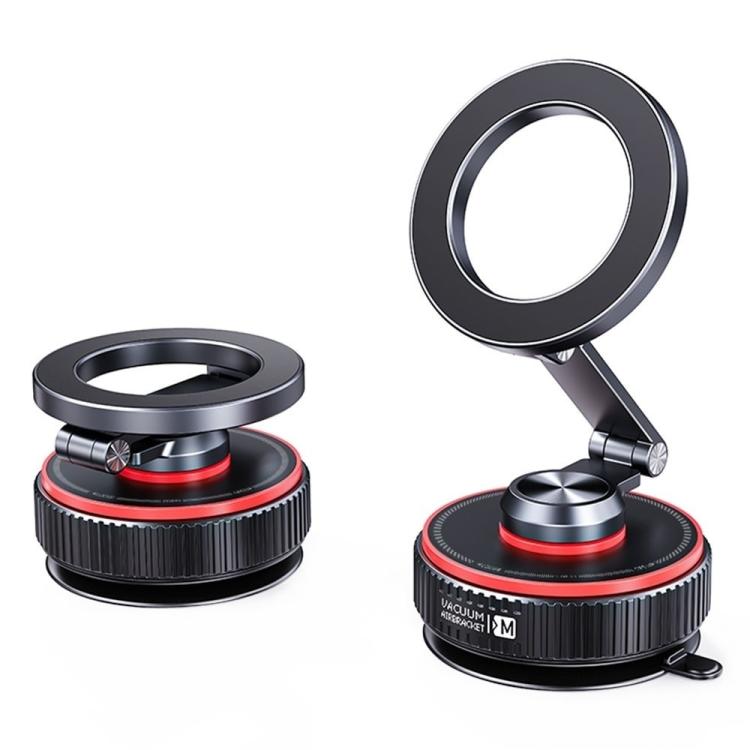 X66 720-Degree Triple-Axis Rotation Folding Magnetic Car Vacuum Suction Cup Phone Holder, X66 (White), X66 (Black)