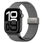 ミラネーゼ磁気バックル フルチタンメタルウォッチバンド、Apple Watch 46mm / 49mm / 45mm / 44mm用