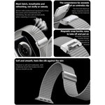 ミラネーゼ磁気バックル フルチタンメタルウォッチバンド、Apple Watch 46mm / 49mm / 45mm / 44mm用