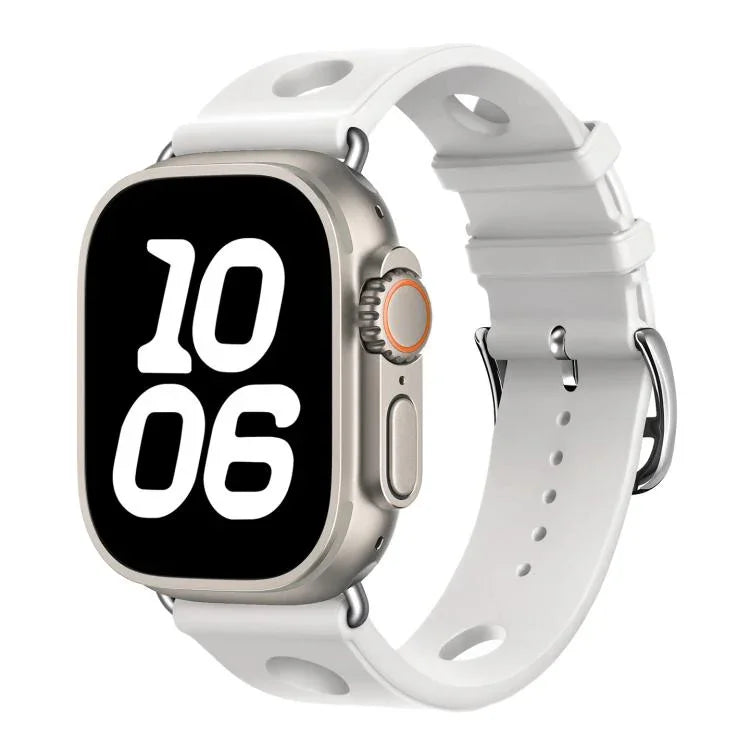 ラダーバックルホール シリコンウォッチバンド、Apple Watch 46mm / 49mm / 45mm / 44mm用、Apple Watch 42mm / 41mm / 40mm / 38mm用