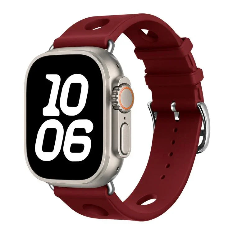 ラダーバックルホール シリコンウォッチバンド、Apple Watch 46mm / 49mm / 45mm / 44mm用、Apple Watch 42mm / 41mm / 40mm / 38mm用