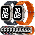 ラダーバックルホール シリコンウォッチバンド、Apple Watch 46mm / 49mm / 45mm / 44mm用、Apple Watch 42mm / 41mm / 40mm / 38mm用
