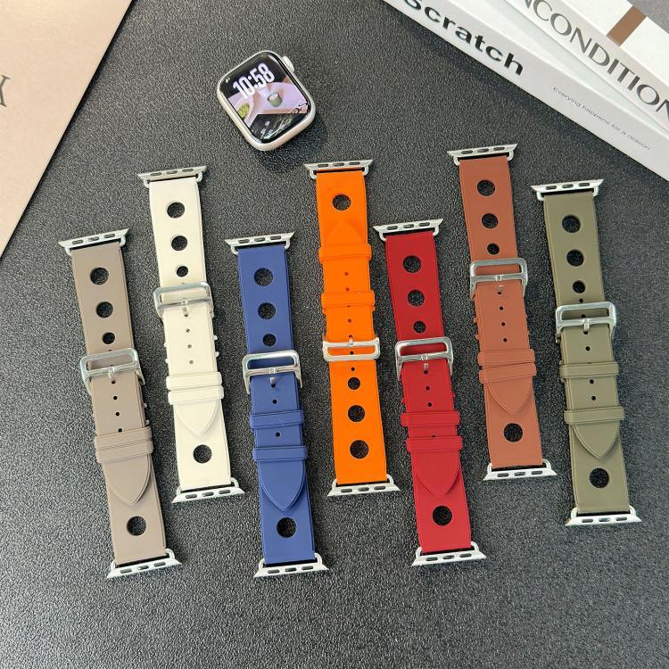 ラダーバックルホール シリコンウォッチバンド、Apple Watch 46mm / 49mm / 45mm / 44mm用、Apple Watch 42mm / 41mm / 40mm / 38mm用