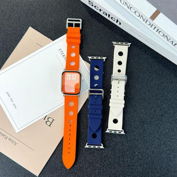 ラダーバックルホール シリコンウォッチバンド、Apple Watch 46mm / 49mm / 45mm / 44mm用、Apple Watch 42mm / 41mm / 40mm / 38mm用
