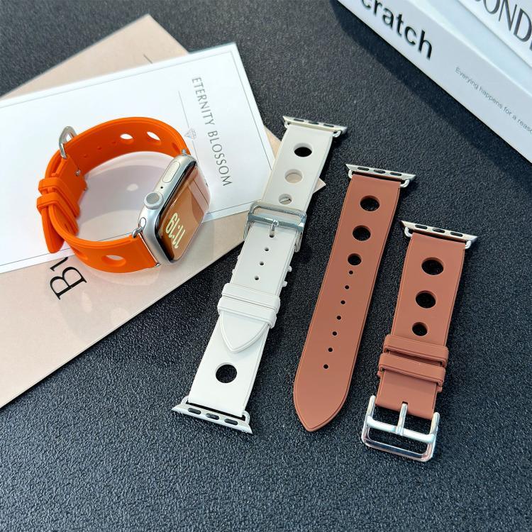 ラダーバックルホール シリコンウォッチバンド、Apple Watch 46mm / 49mm / 45mm / 44mm用、Apple Watch 42mm / 41mm / 40mm / 38mm用