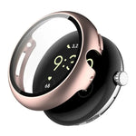 ENKAY Hat-Prince フルカバーテンパードガラスフィルム 一体型PCウォッチカバー、Google Pixel Watch 4 45mm用、Google Pixel Watch 4 41mm用