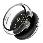 ENKAY Hat-Prince フルカバーテンパードガラスフィルム 一体型PCウォッチカバー、Google Pixel Watch 4 45mm用、Google Pixel Watch 4 41mm用
