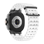 オーシャン通気穴ブラックリングバックルシリコンウォッチバンド、Samsung Galaxy Watch8 / Watch8 Classic用
