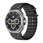 オーシャン通気穴ブラックリングバックルシリコンウォッチバンド、Samsung Galaxy Watch8 / Watch8 Classic用