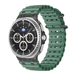 オーシャン通気穴ブラックリングバックルシリコンウォッチバンド、Samsung Galaxy Watch8 / Watch8 Classic用