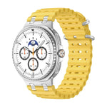 オーシャン通気穴シルバーリングバックルシリコンウォッチバンド、Samsung Galaxy Watch8 / Watch8 Classic用