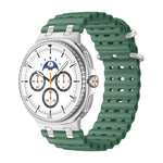 オーシャン通気穴シルバーリングバックルシリコンウォッチバンド、Samsung Galaxy Watch8 / Watch8 Classic用