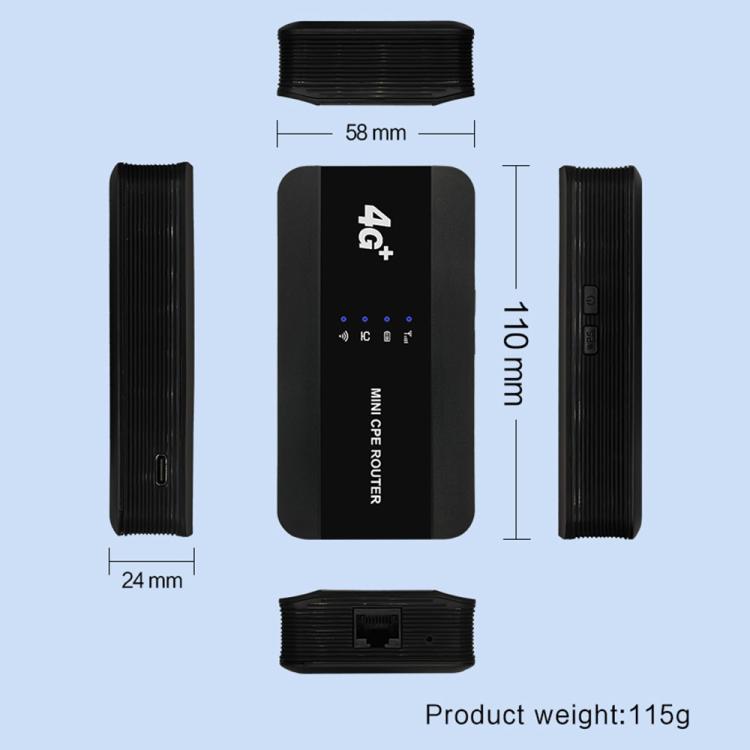 M10-LW RJ45ポート付き WPS機能 SIMカードスロット WIFI6 ポータブル4Gルーター WiFiホットスポット アメリカ版、M10-LW