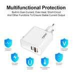 TE-PD65 GaN PD 65W + QC4.0 USB 完全互換プロトコル充電器，EUプラグ