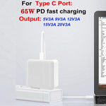 TE-PD65 GaN PD 65W + QC4.0 USB 完全互換プロトコル充電器，EUプラグ