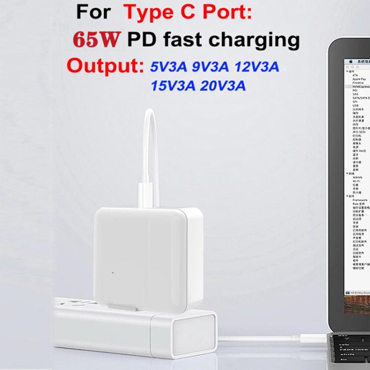 TE-PD65 GaN PD 65W + QC4.0 USB 完全互換プロトコル充電器，EUプラグ
