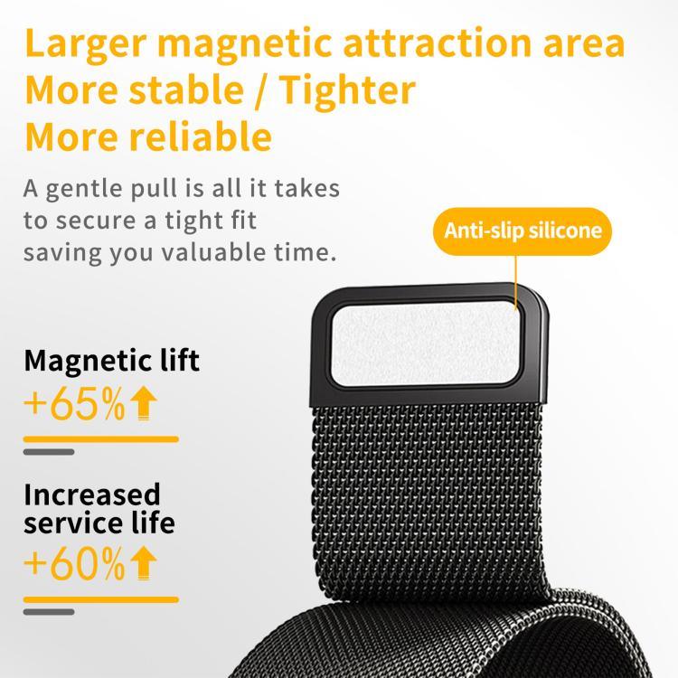 Kalebol 磁気ステンレススチールウォッチバンド、Apple Watch 46mm / 49mm / 45mm / 44mm用、Apple Watch 42mm / 41mm / 40mm / 38mm用