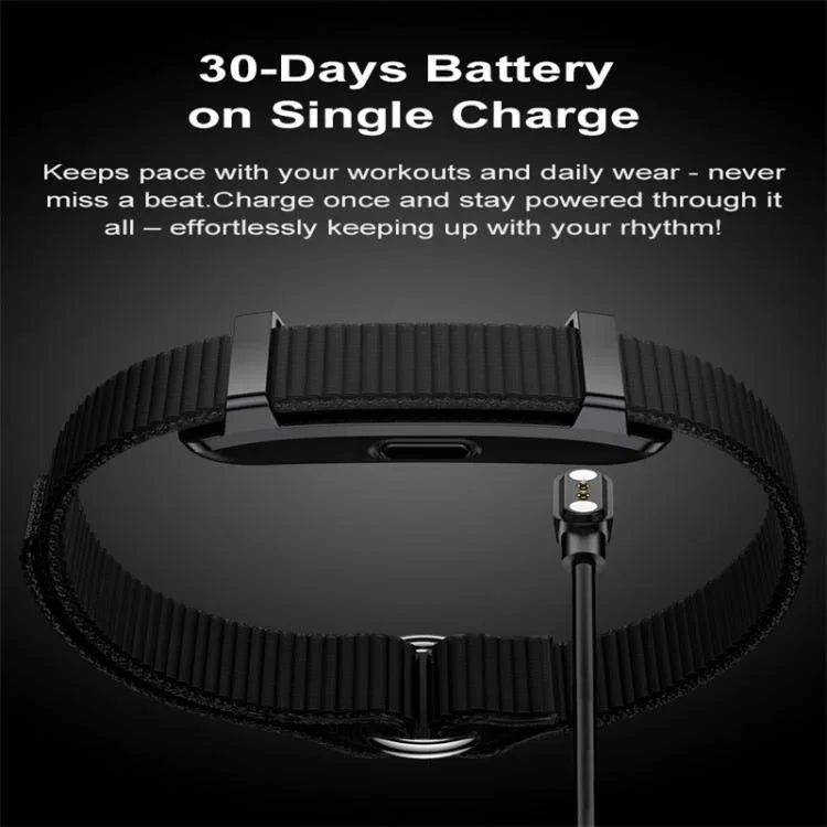 Y25 画面なし BTスマートブレスレット ナイロンストラップ、睡眠 / 心拍数モニタリング / 運動データ記録対応