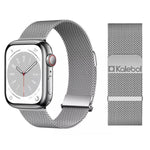 Kalebol ダブルリンクミラネーゼダブル磁気ステンレススチールウォッチバンド、Apple Watch 46mm / 49mm / 45mm / 44mm用、Apple Watch 42mm / 41mm / 40mm / 38mm用