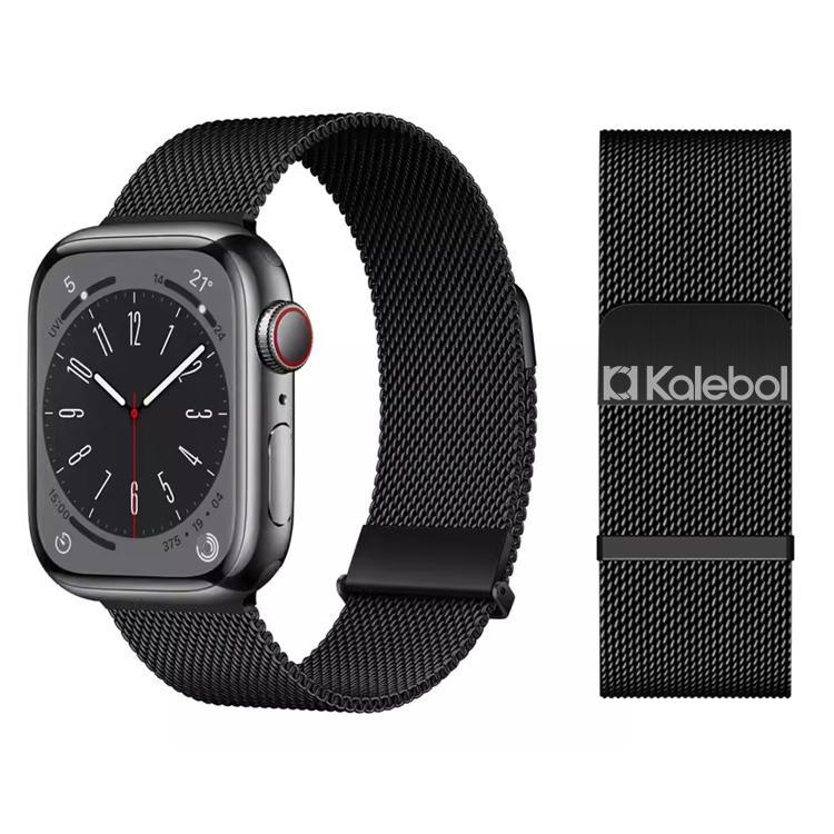 Kalebol ダブルリンクミラネーゼダブル磁気ステンレススチールウォッチバンド、Apple Watch 46mm / 49mm / 45mm / 44mm用、Apple Watch 42mm / 41mm / 40mm / 38mm用