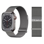Kalebol ダブルリンクミラネーゼダブル磁気ステンレススチールウォッチバンド、Apple Watch 46mm / 49mm / 45mm / 44mm用、Apple Watch 42mm / 41mm / 40mm / 38mm用