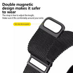 Kalebol ダブルリンクミラネーゼダブル磁気ステンレススチールウォッチバンド、Apple Watch 46mm / 49mm / 45mm / 44mm用、Apple Watch 42mm / 41mm / 40mm / 38mm用