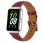 ステッチ入り尖った尾革ウォッチバンド、Samsung Galaxy Fit 3用