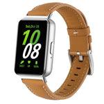 ステッチ入り尖った尾革ウォッチバンド、Samsung Galaxy Fit 3用