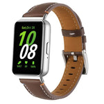 ステッチ入り尖った尾革ウォッチバンド、Samsung Galaxy Fit 3用