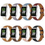 ステッチ入り尖った尾革ウォッチバンド、Samsung Galaxy Fit 3用