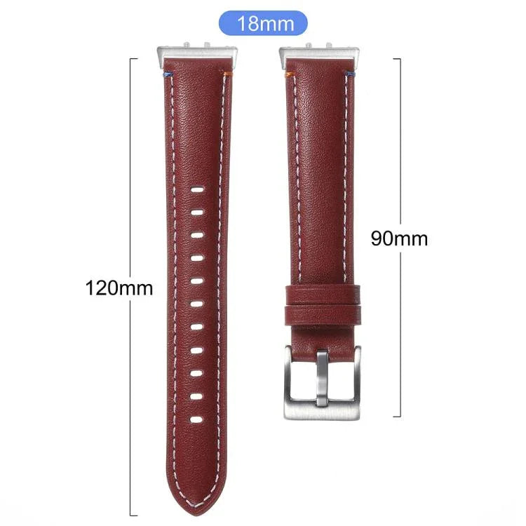 ステッチ入り尖った尾革ウォッチバンド、Samsung Galaxy Fit 3用