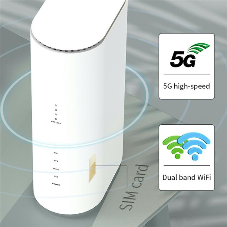 NR500 4000mAhバッテリー 5G CPEルーター SIMカードスロット デュアルバンド WiFi 6 ギガビット無線リピーター、USプラグ、EUプラグ、UKプラグ