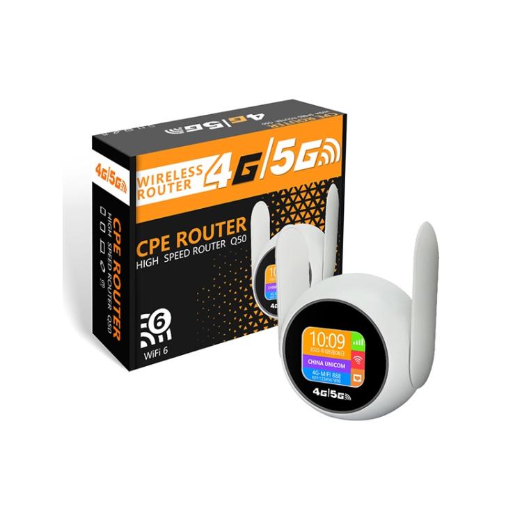Q50-E ポータブル4G WiFi6ルーター ワイヤレスリピーター ナノSIMカードスロット付き ユーラシア版 USプラグ、EUプラグ