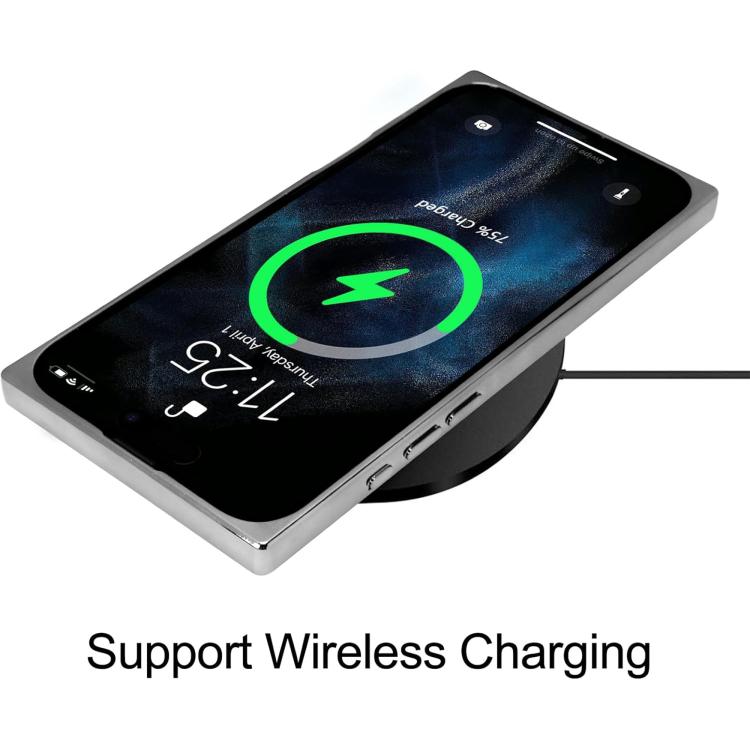 直角スクエア電気めっきCDパターンTPU MagSafeスマホケース、iPhone 16 Plus用、iPhone 16用、iPhone 15 Pro Max用、iPhone 15 Pro用、iPhone 15 Plus用、iPhone 15用