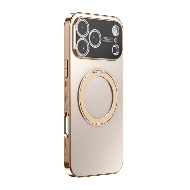 360度回転ホルダーMagSafe電気めっきスマホケース レンズカバー付き、iPhone 17 Pro Max用、iPhone 17 Pro用、iPhone 17用、iPhone Air用、iPhone 16 Pro Max用、iPhone 16 Pro用