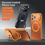 360 Degree Rotating Holder MagSafe Electroplated Phone Case with Lens Cover, For iPhone 14 Pro Max, For iPhone 13 Pro Max, For iPhone 13 Pro, For iPhone 13
