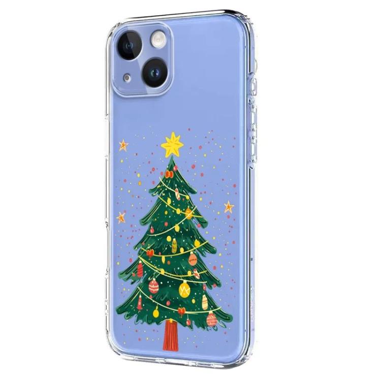 クリスマス柄プリント TPUスマホケース、iPhone 15 用