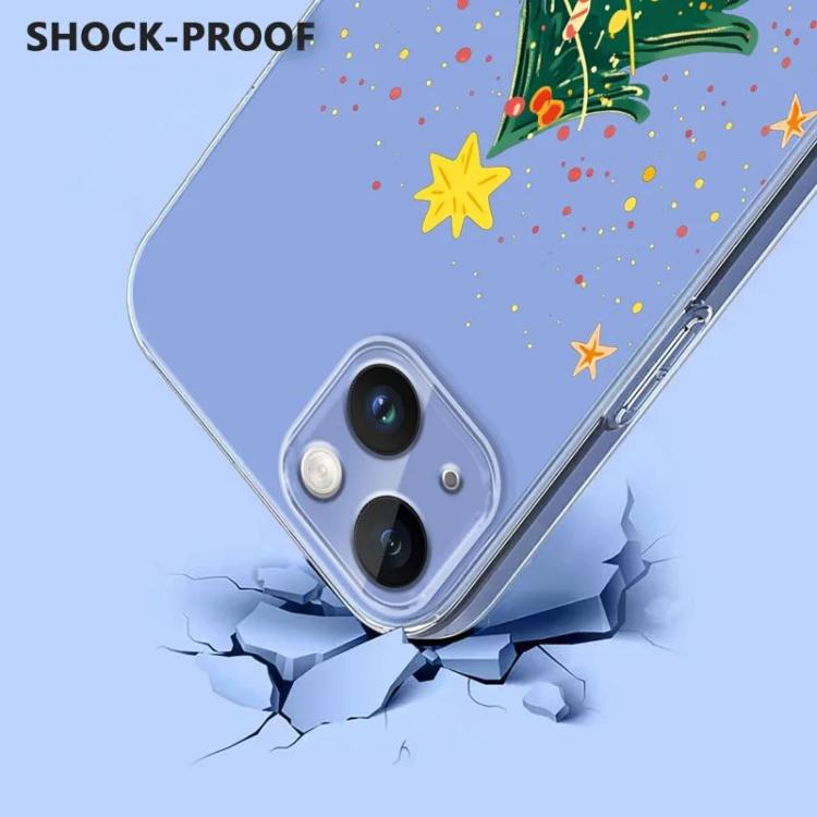 クリスマス柄プリント TPUスマホケース、iPhone 15 用