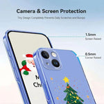 クリスマス柄プリント TPUスマホケース、iPhone 15 用